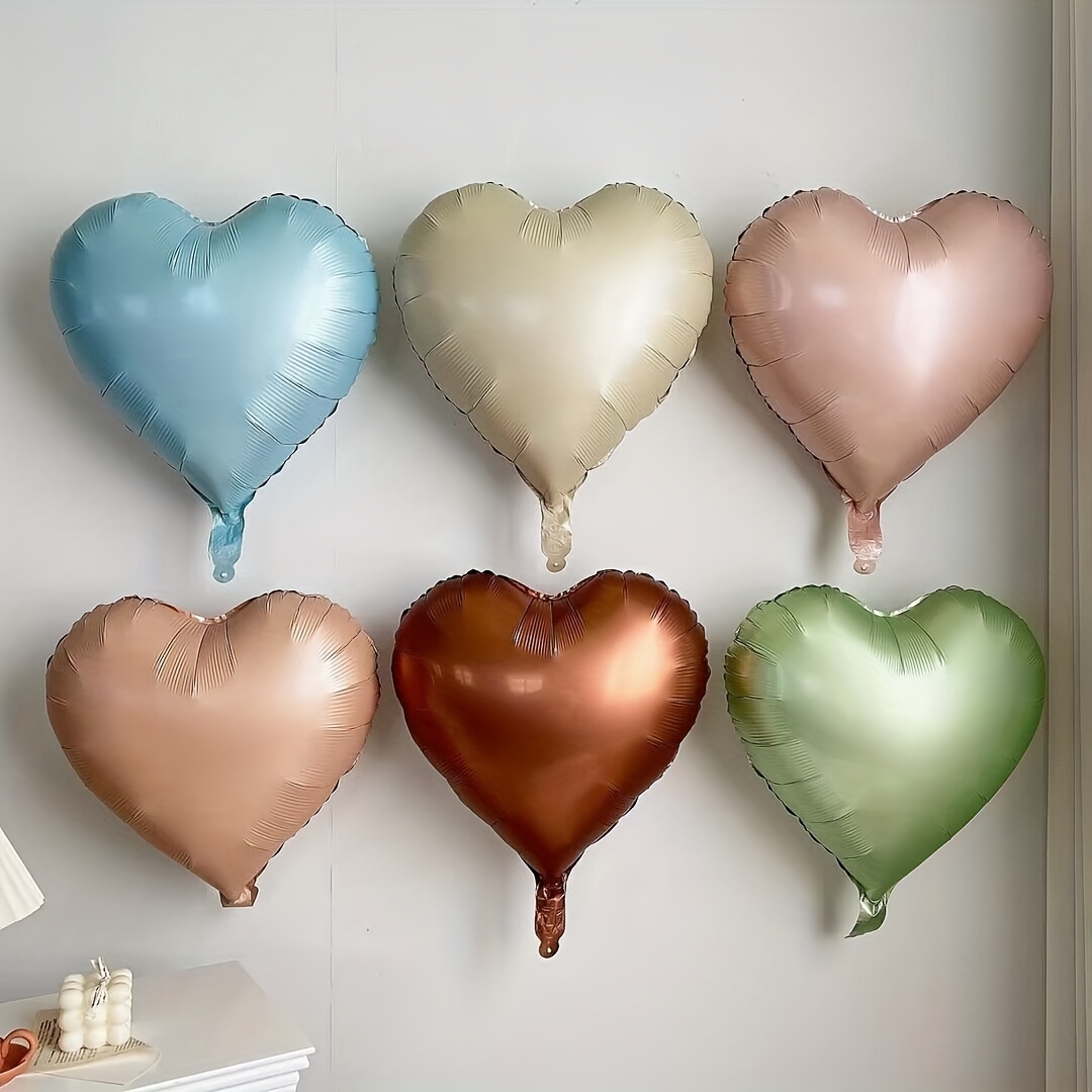 6pcs Forma Cuore 18 Pollici Film In Alluminio Palloncino - Temu Italy