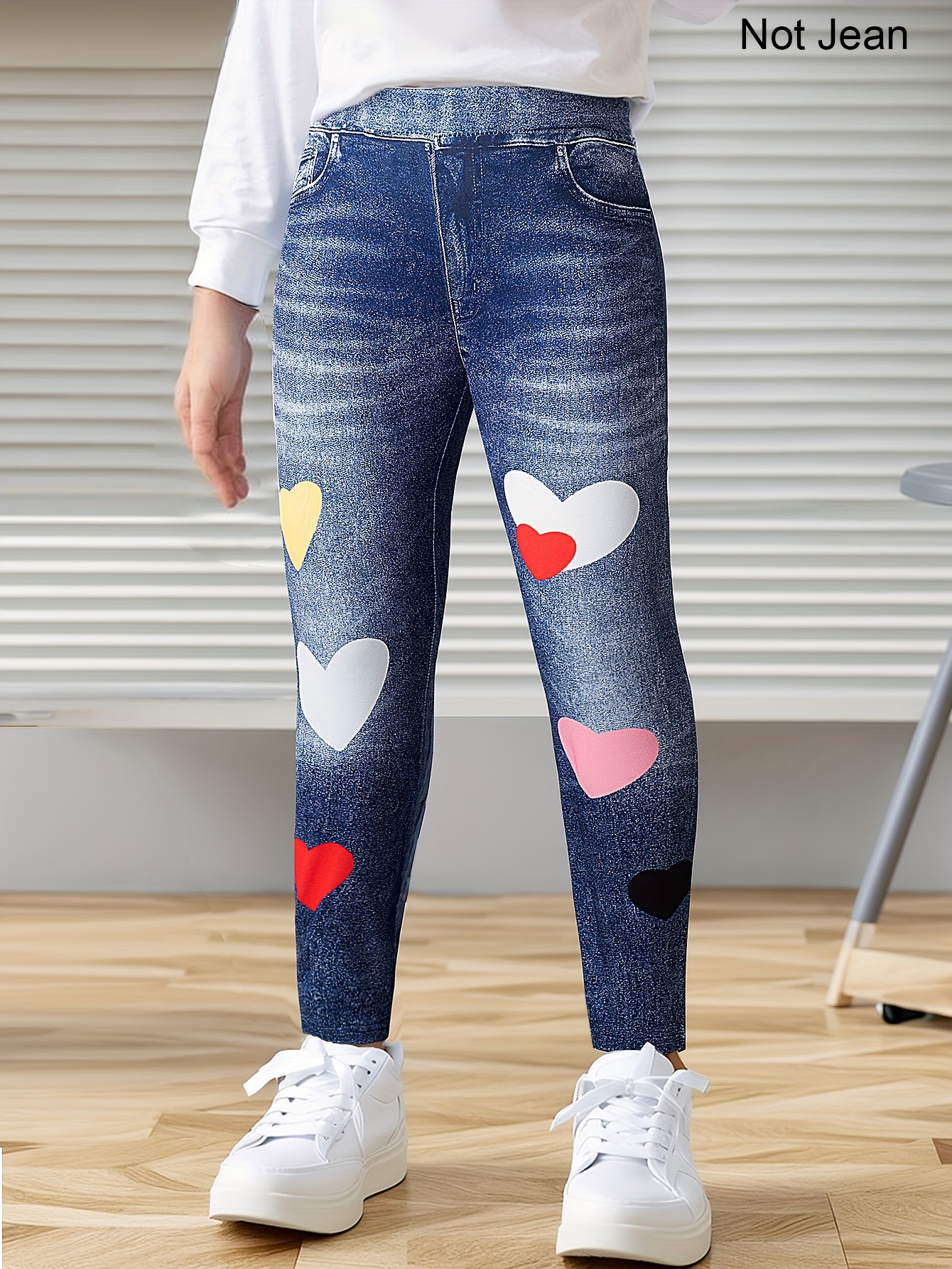 Girls Heart Pants - Temu