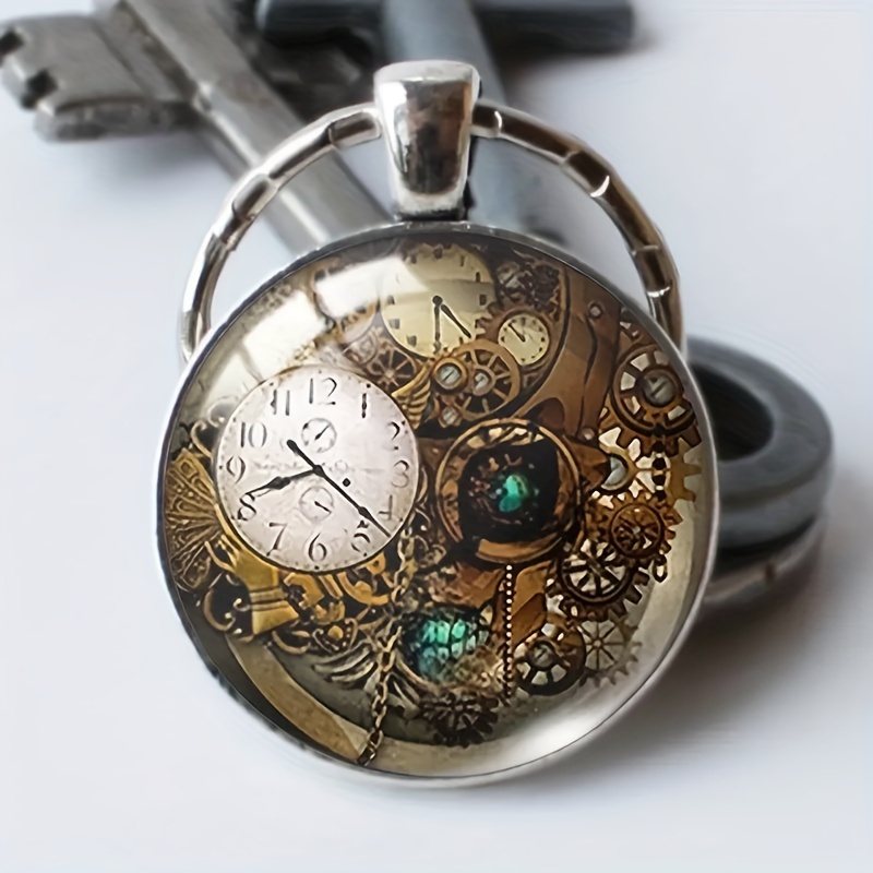 Fashion Zinc Alloy Keychain For Men, Vintage Steam Punk Keychain