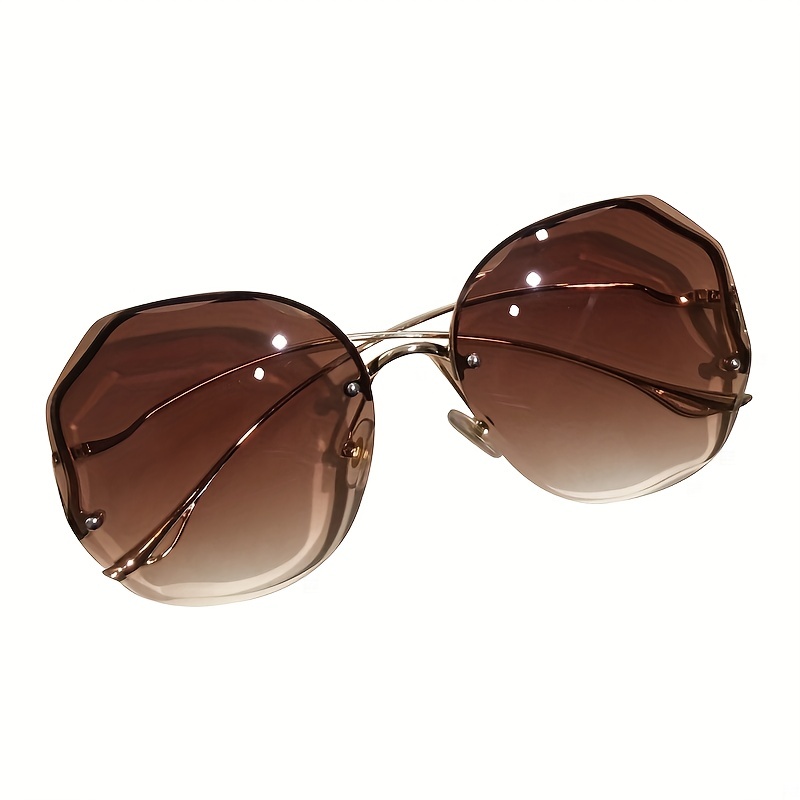 Irregular Frameless Sun Protection Glasses For Men