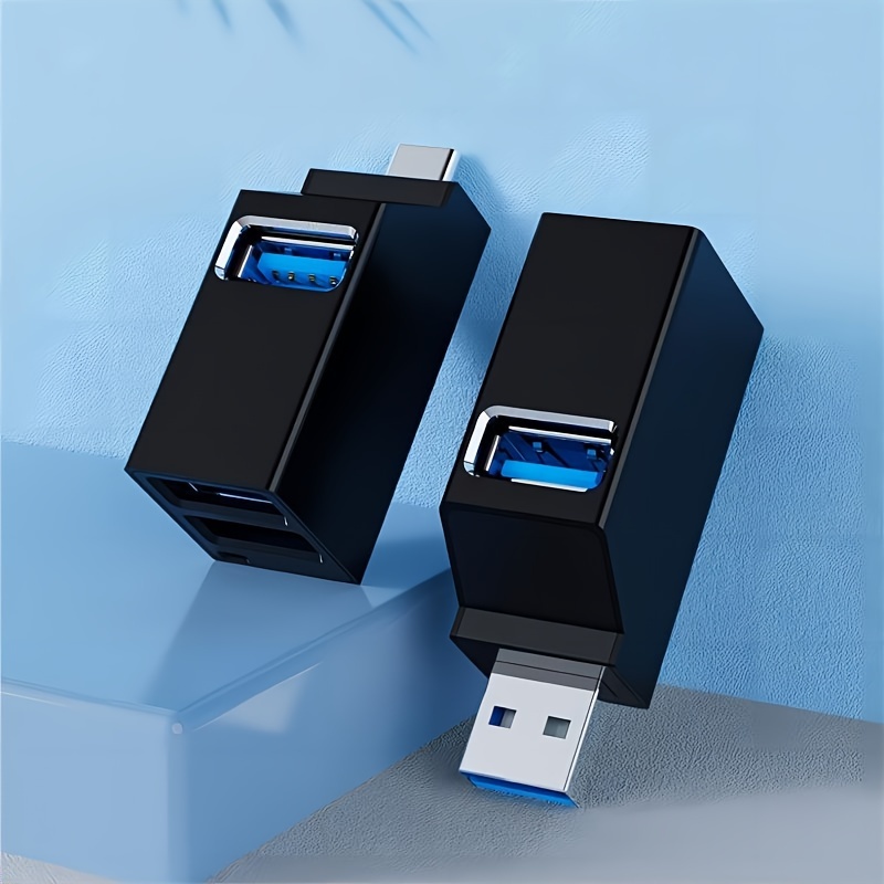 Wenter Hub USB alimentado, divisor de concentrador USB 3.0 de 6 puertos (4  puertos de datos USB 3.0 + 2 puertos de carga rápida QC 3.0) con