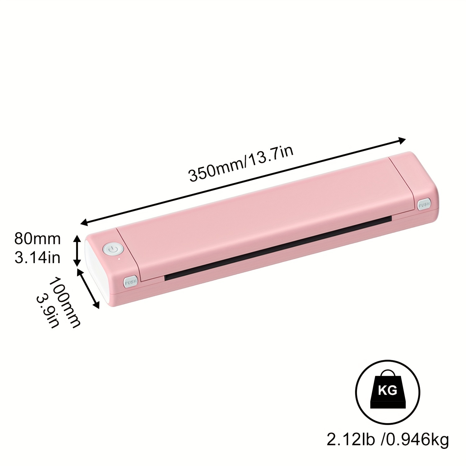  Phomemo M04S Impresora térmica portátil con papel térmico  adhesivo rosa de 2.087 in, color rosa, borroso/morado, 3 rollos : Productos  de Oficina