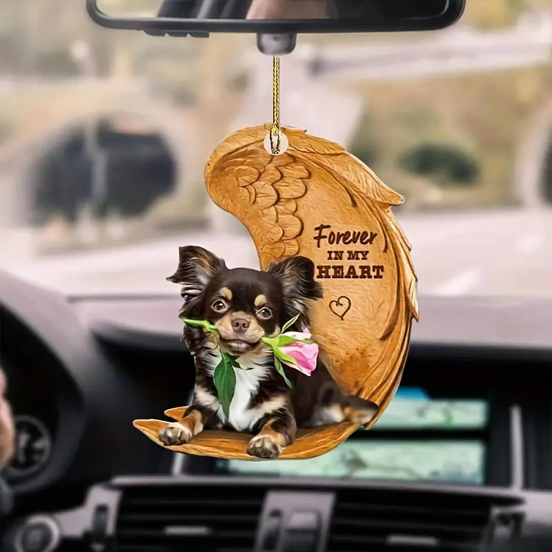 1pc Acrylic Dog Hanging Ornament Car Accessories Interior
