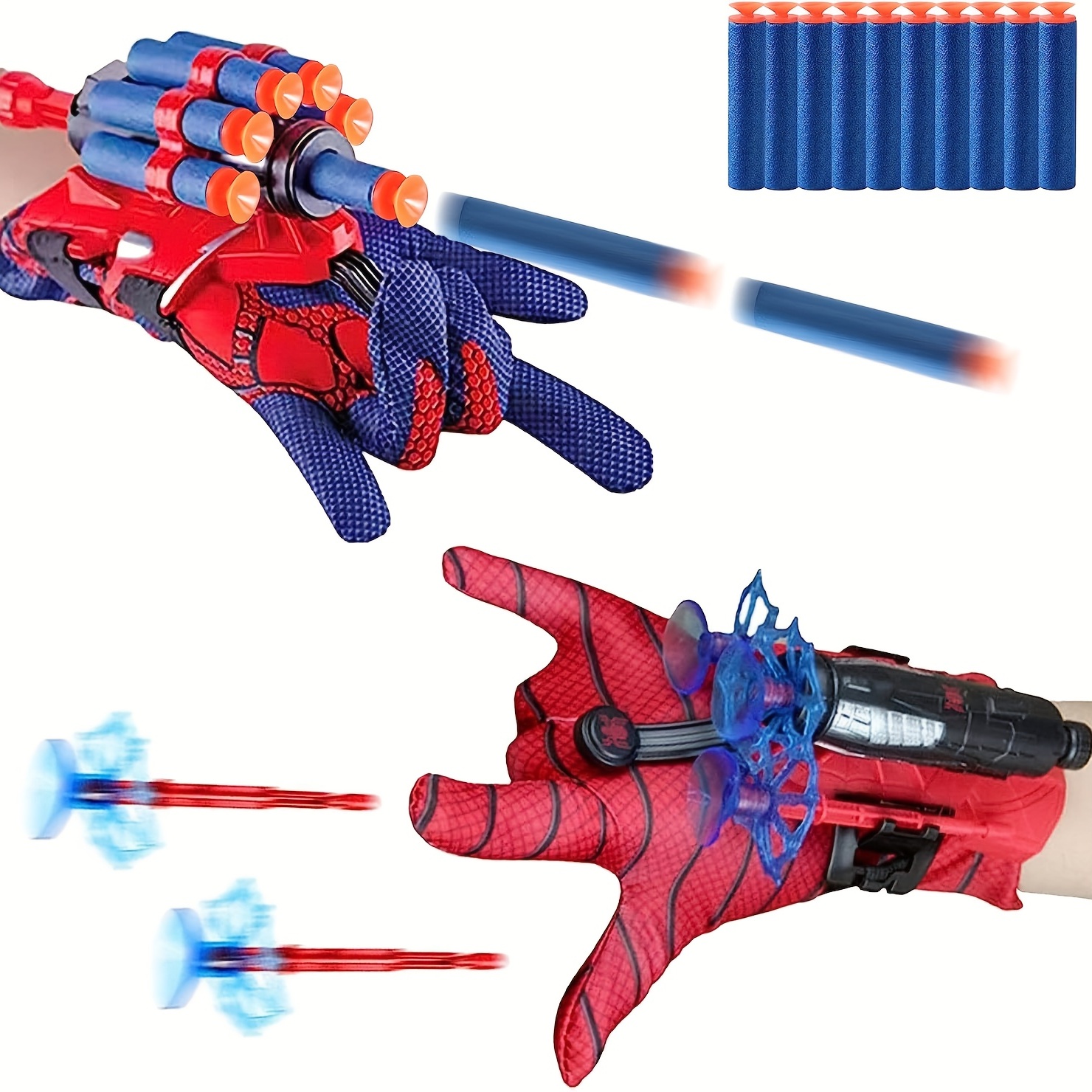 Betterlifefg-kids Spiderman Gants Web Shooter Dart Launcher Toy Spiderman  Gift, Launcher + 3 Bullets Gants Ventouse 