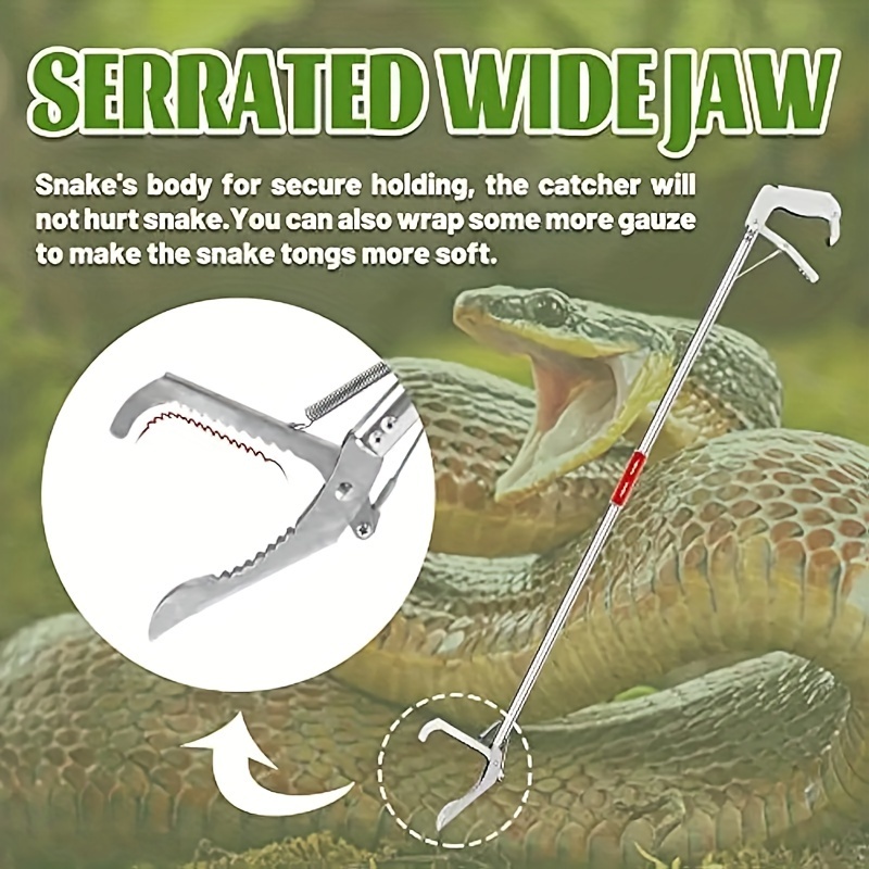 1pc Stainless Steel Snake Hook Reptile Hook Retractable - Temu