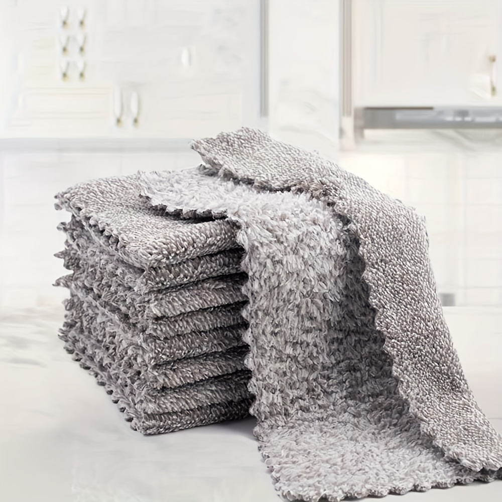 Highly Absorbent Kitchen Dish Towels With Bamboo Charcoal - Temu