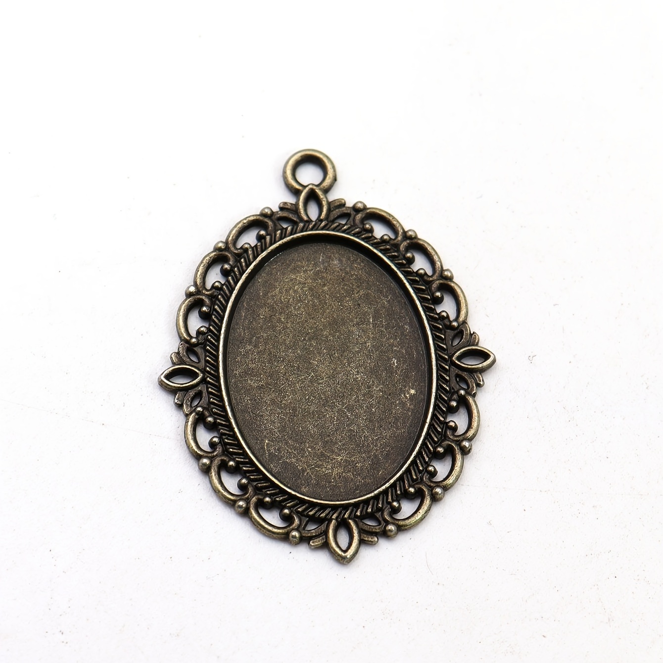 Pendant Trays, Bezel Pendant Trays Blanks With Glass Cabochons For