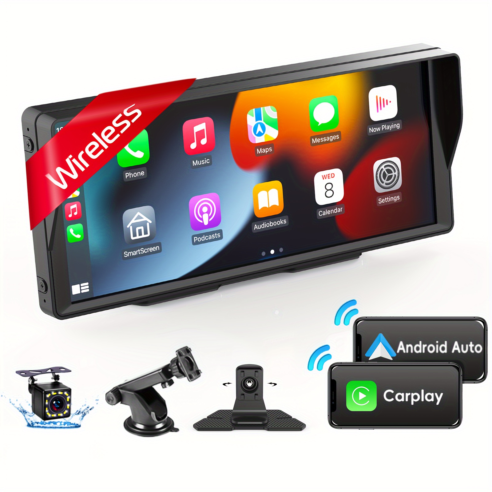 Apple Carplay sans Fil & Android Auto sans Fil, Stéréo de Voiture