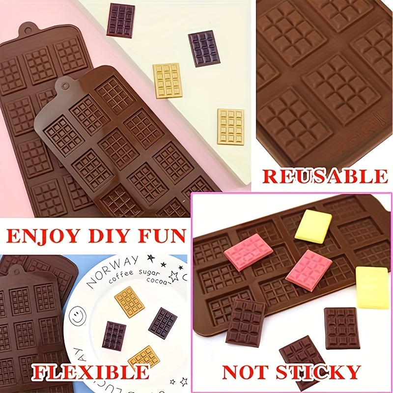 Silicone Chocolate Mold, Sweet Chocolate Bar Baking Molds Non-stick  Reusable Candy Wax Melt Baking Molds Cake Decoration Tools Bakeware