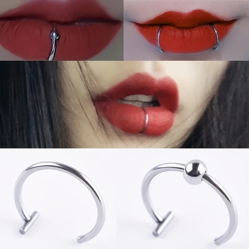 Fake Piercings, Fake Nose Ring, Fake Septum Ring, Fake Lip Ring, Faux Nose  Ring, Punk Jewelry 