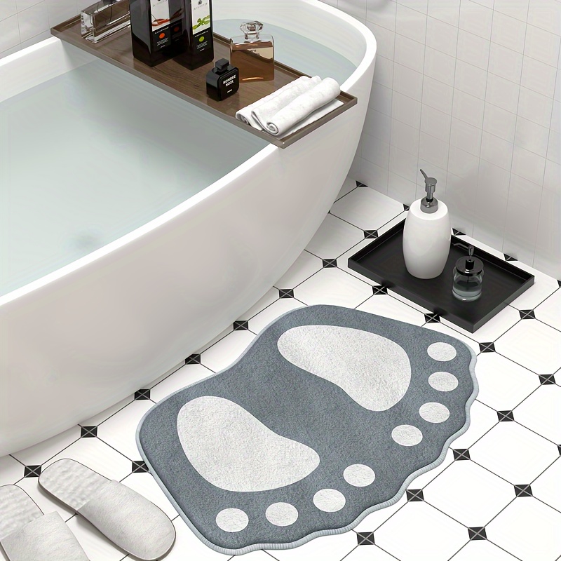 Super Absorbent Microfiber Bath Mat With Non-slip Backing - Soft