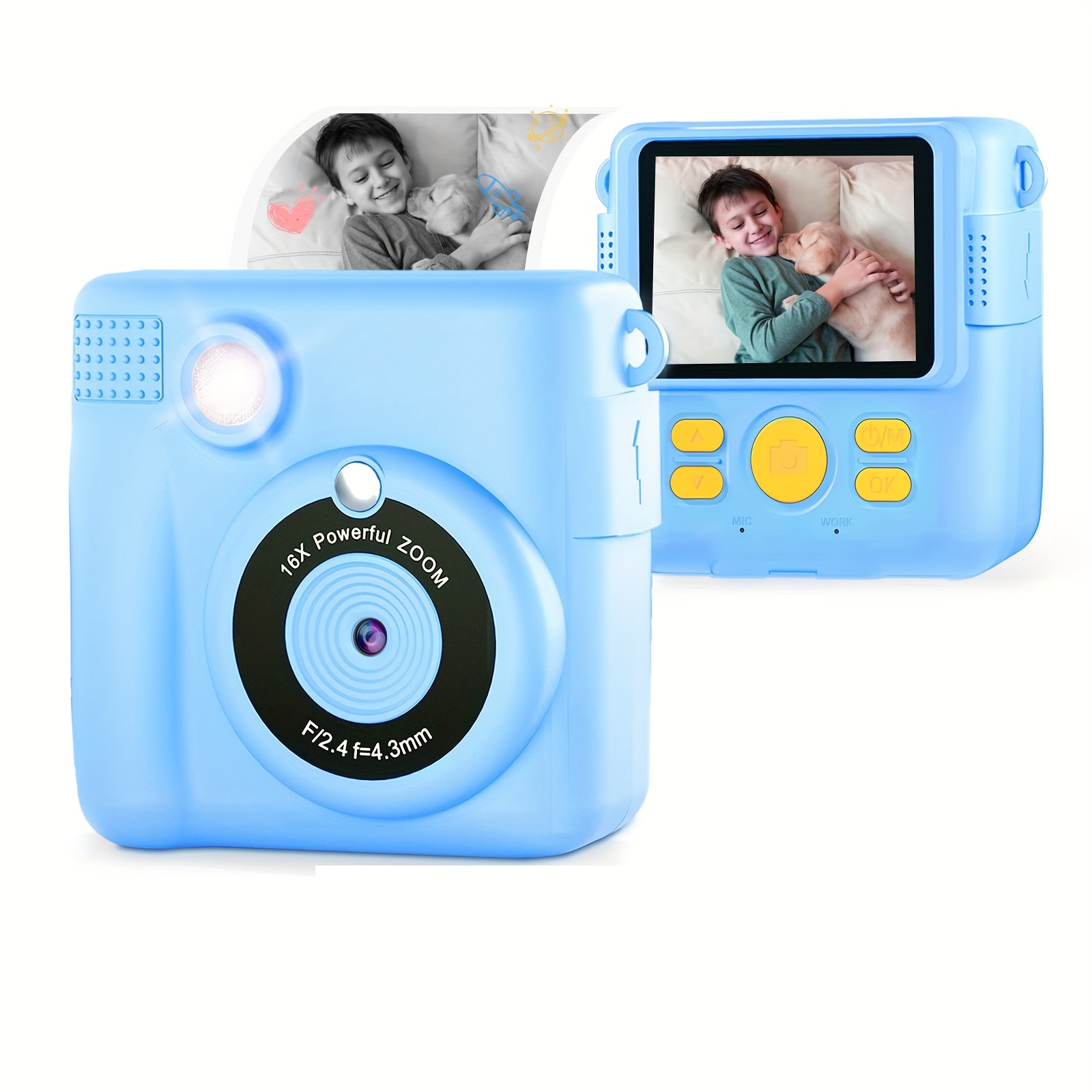 GREENKINDER Camara Fotos Infantil,2.4 HD 1080P Cámara Instantánea para  Niños con Tarjeta SD de 32GB,Bolígrafos de Colores y Papel de  Impresión,Regalos Juguete : : Electrónica