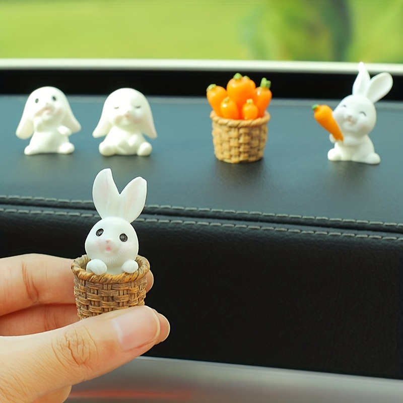 Statues de lapin Ornement de tableau de bord intérieur de voiture