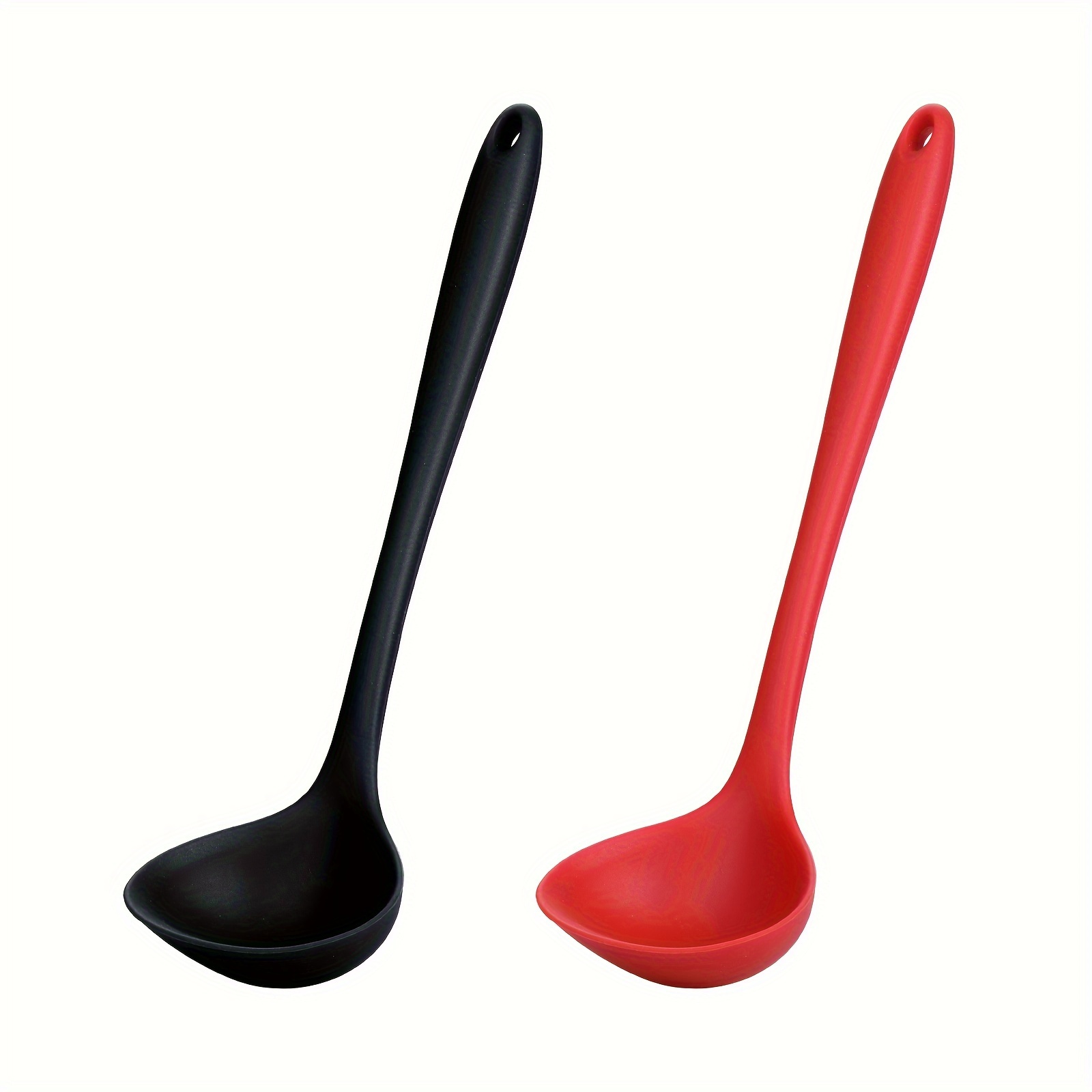 1pc Small Silicone Ladle Spoon, High Heat Resistant Soup Ladle Scoop With  Solid Coating Handle, Easy To Clean And Dishwasher Safe, Kitchen Supplies