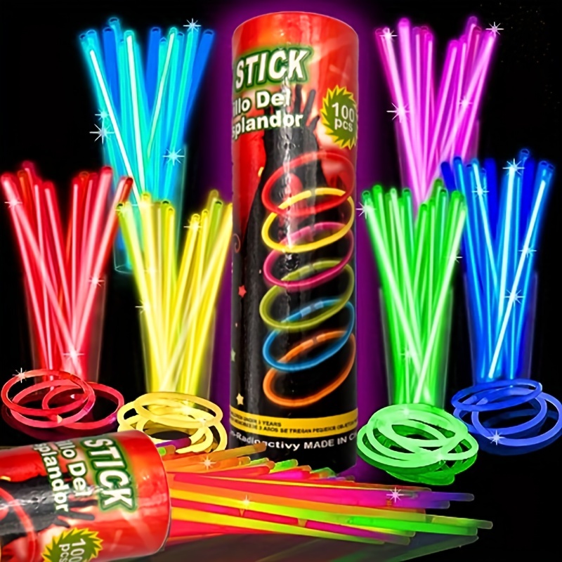 Glow Sticks Party Supplies 8 Inch Glow in the Dark Light Up Sticks