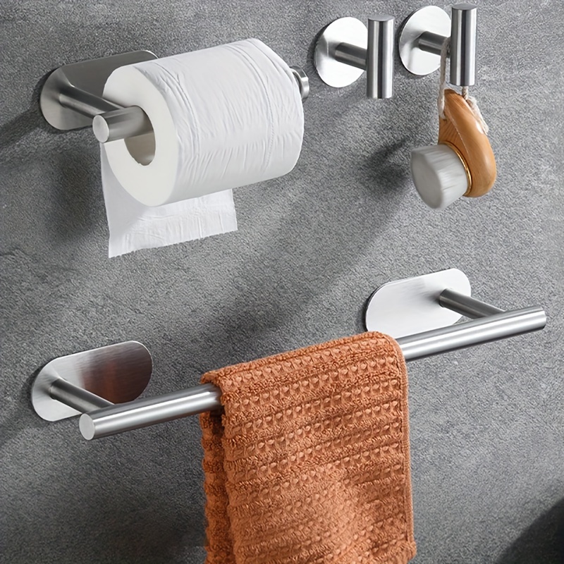 Juego de accesorios de baño, juego de accesorios de baño, gancho para bata,  soporte de papel, toallero, toallero, juego de toallas de baño (color 