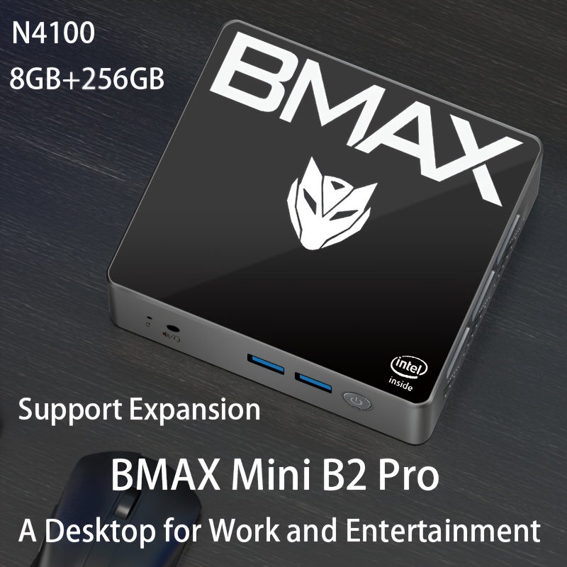 BMAX B2 PRO Mini PC Windows 11 8 Go De 256 Go M.2 SSD Mini Ordinateur De  Jeu Avec Processeur Intel N4100, Mini Ordinateur De Bureau  Domestique/professionnel - Temu France