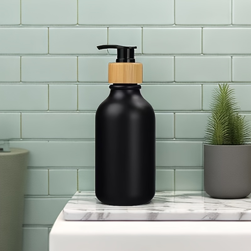 Refillable Soap Dispenser With Matte Black Liquid Pump - Temu