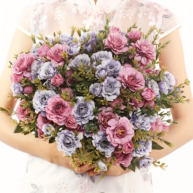 1/3 Pezzi Bouquet Fiori Artificiali Rosa, Fiori Finti Alta Qualità  Resistenza Allossidazione, Centrotavola Artificiale Fiori, Decorazioni  Matrimoni, Feste Compleanno E Anniversari, Decorazioni Natale E Casa In  Primavera - Casa E Cucina - Temu Italy