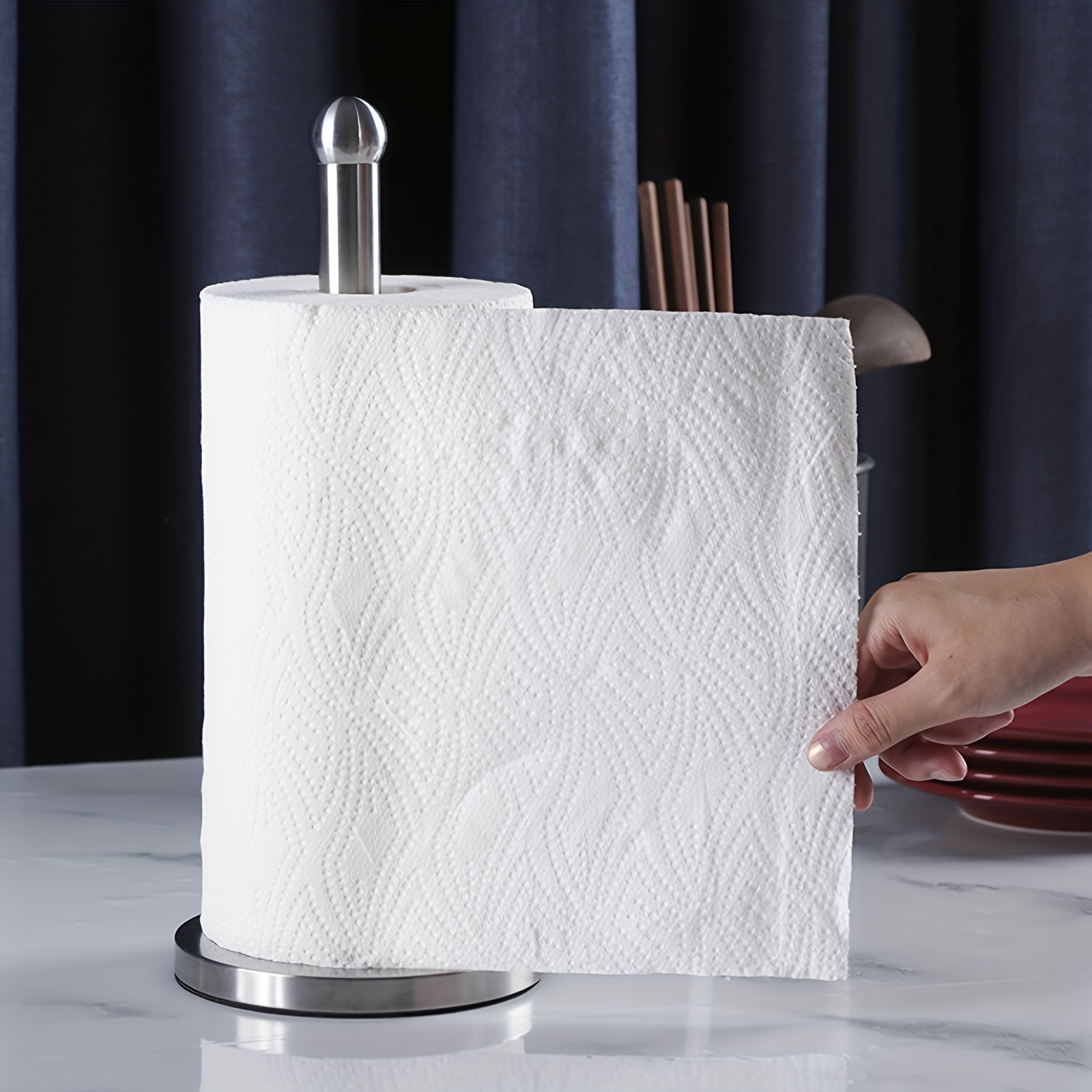 Paper Towel Holder Countertop Free Standing Simple Fancy One - Temu