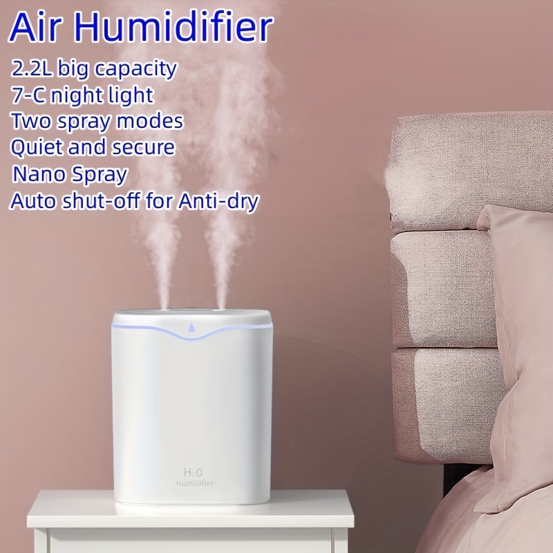 Dreamzy Humidifier for Bedroom Room Streaming Light Desktop Air 500ml Cool  Mist