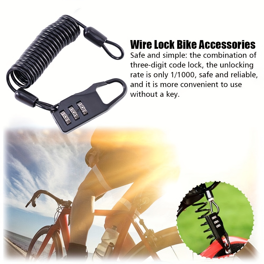  Motorcycle Helmet Lock, Portable Password Combination Security  Lock Cable Lock for Bicycle Motorbike Suitcase and Luggage : Automotive