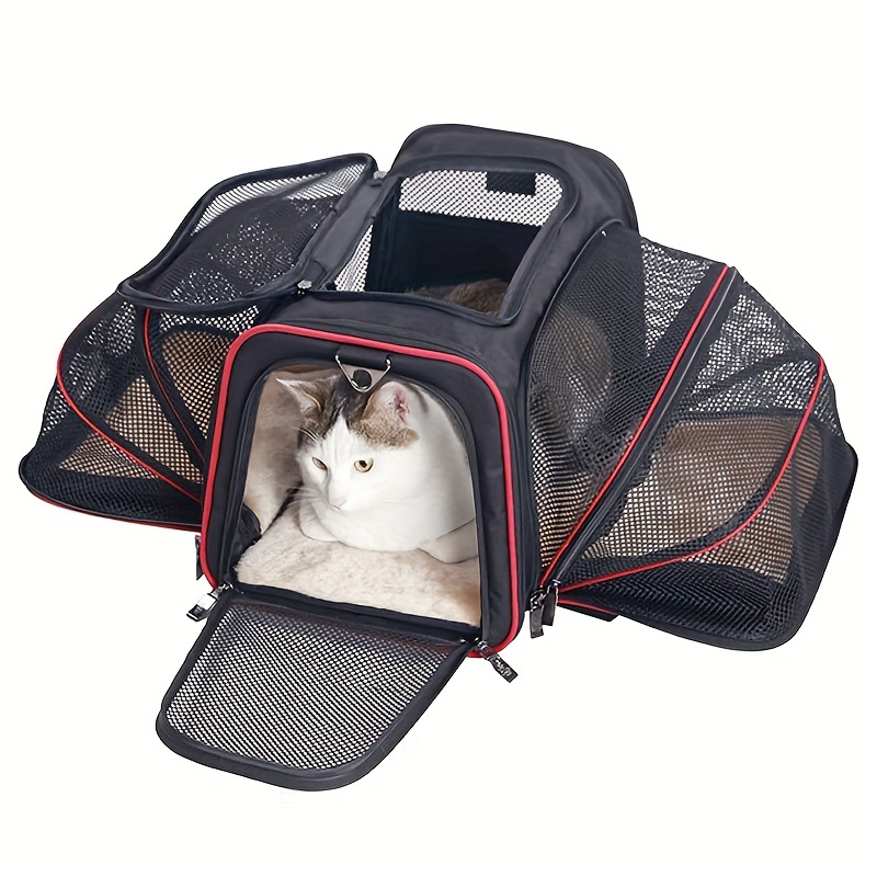 Airline Approved Cat Carrier Breathable Portable Travel Pet Carrier for Cats  and Small Dogs Foldable Escape Proof Cat Handbag