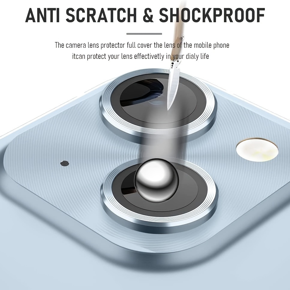 Protecteur en verre trempé cool pour appareil photo iPhone 14/14