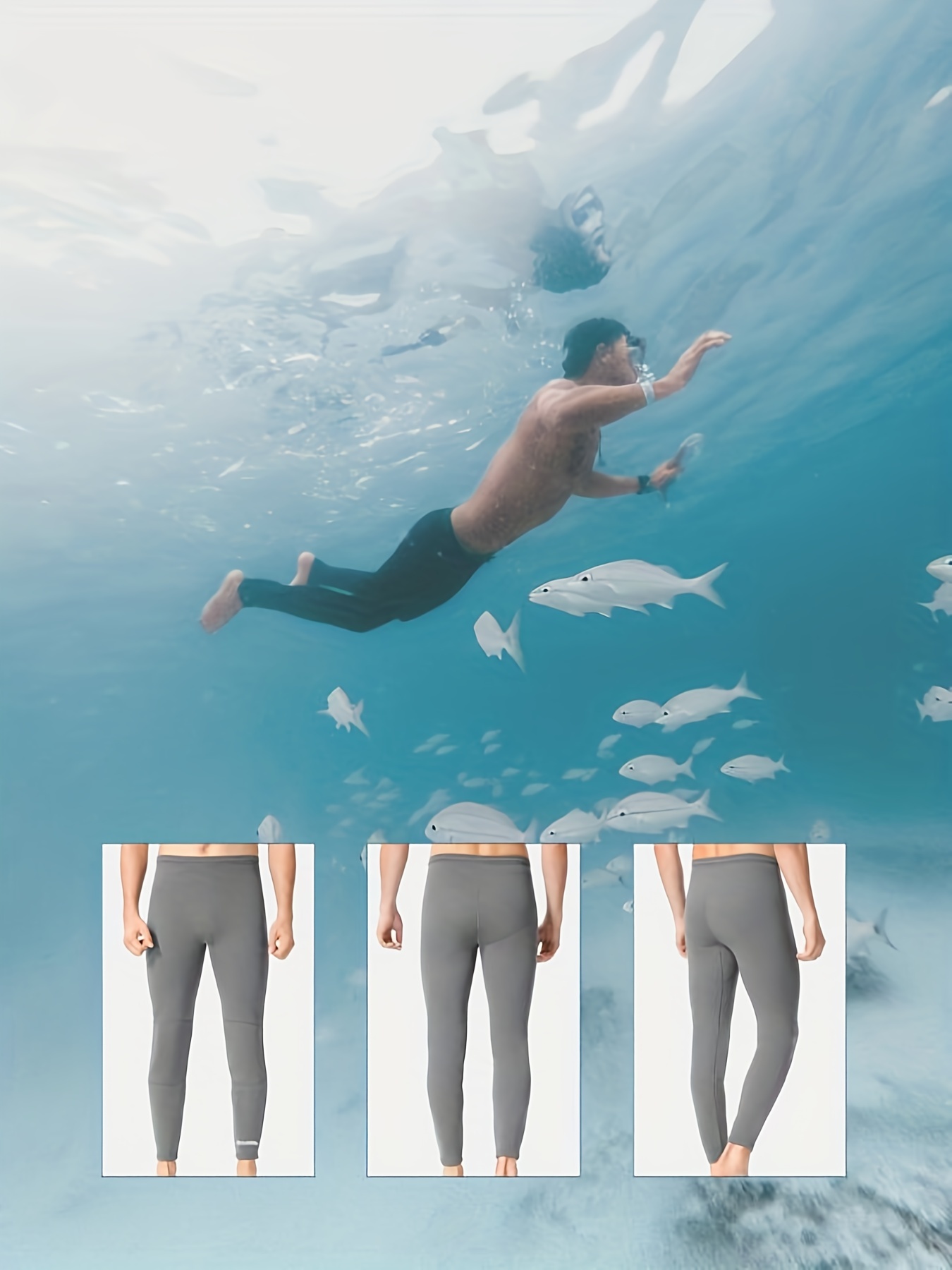 Mens Wetsuit Pants Neoprene Trousers for Snorkeling Swimming Scuba