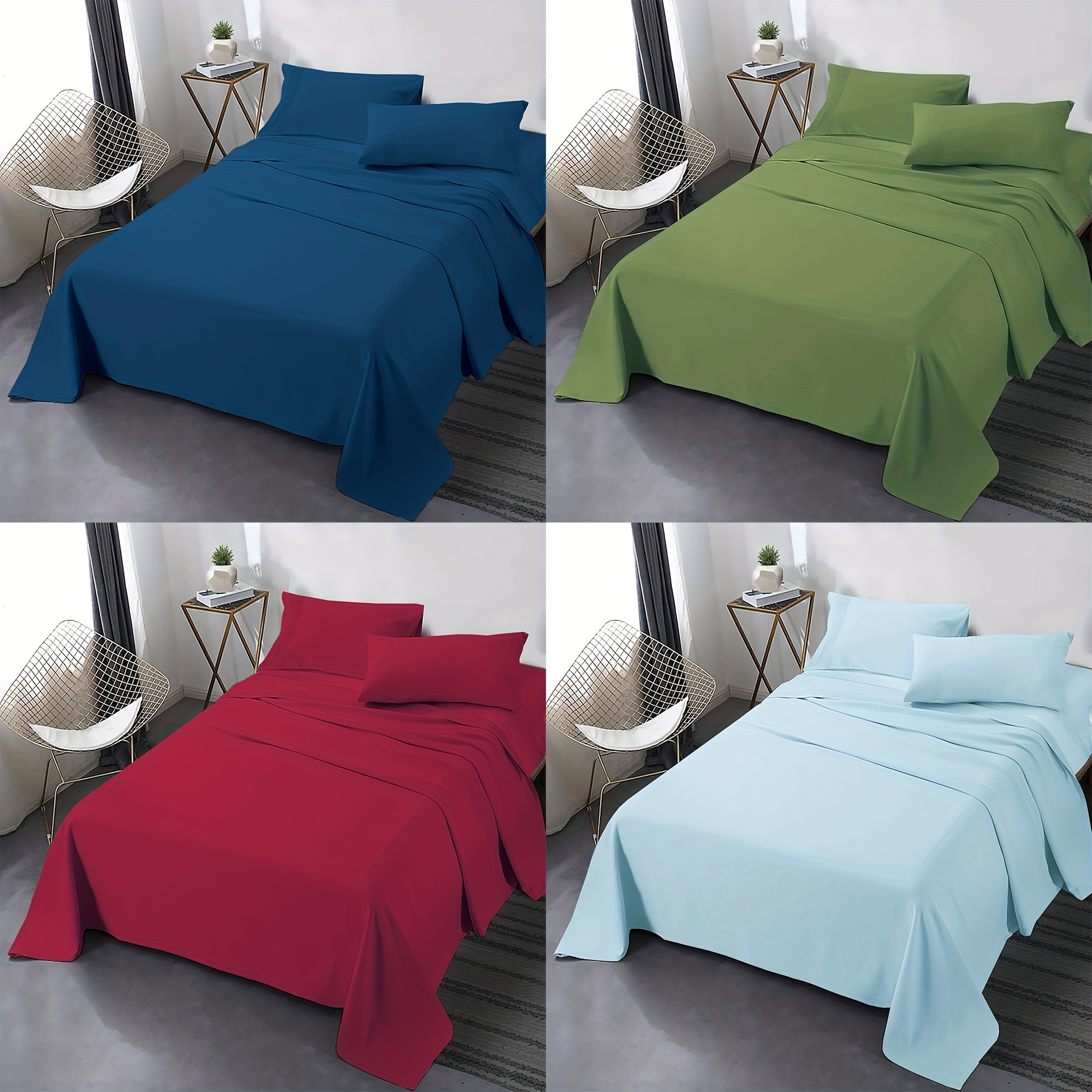 Utopia Bedding Bed Sheet Set - Brushed Microfiber 4 Piece Queen Bedding