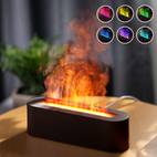 1pc simulation flame aromatherapy lamp 150ml usb power supply rgb light timer humidifier for bedroom office air purification decoration