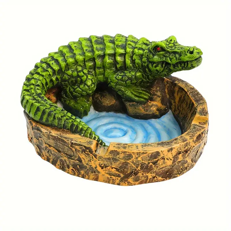 1pc personalized ashtray skull crocodile ashtray household decorative astray ashtrays for home hotel bar office fancy gift for men women christmas gifts halloween gifts details 5