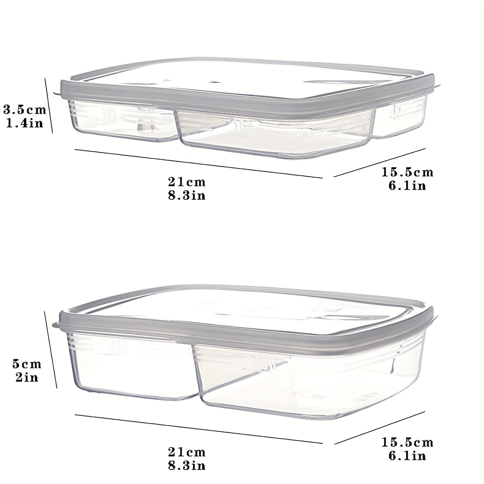 2PCS Storage Case Refrigerator Fish Meat Storage Box Vegetable