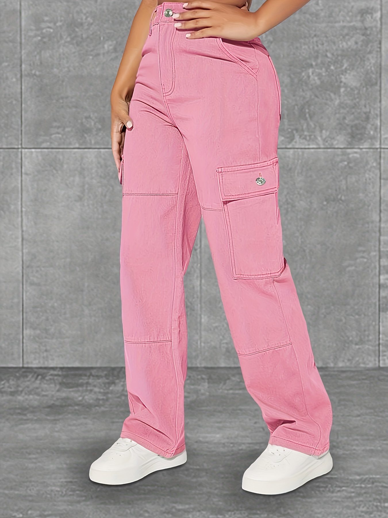  Pantalones para mujer Pantalones cargo con parches y