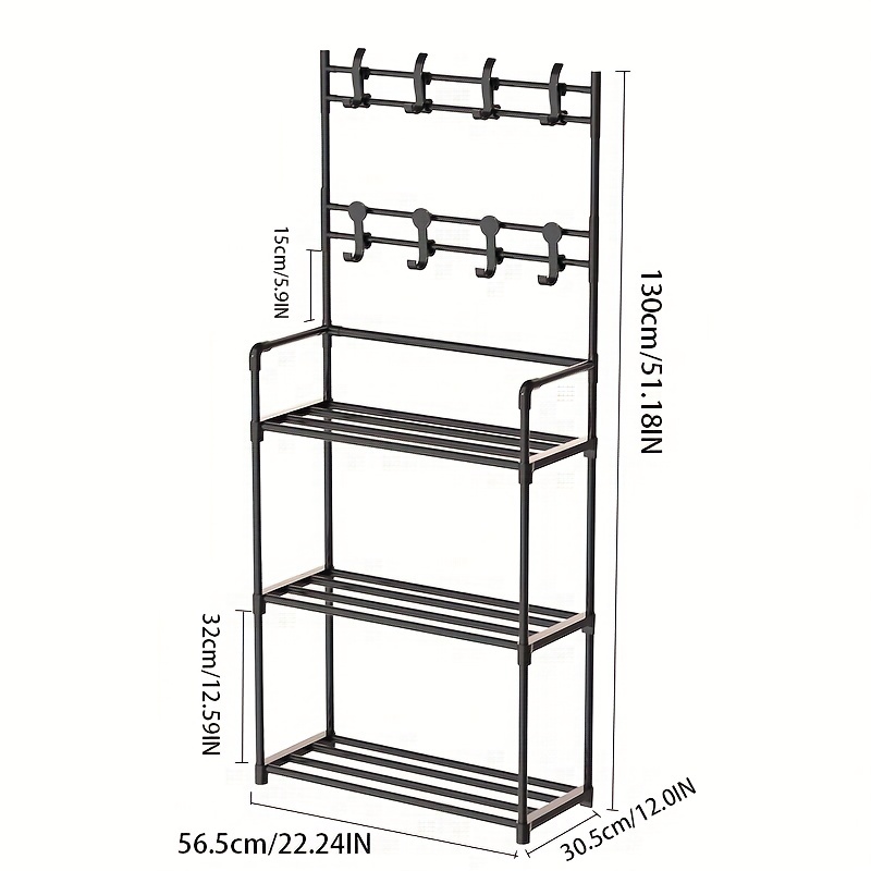 Floor Standing Storage Shelf Simple Assembled Organizer Rack - Temu