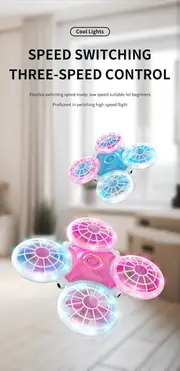 ec803 drone with colorful lights cool one key return optical flow stabilization indoor and outdoor inexpensive rc remote control drone christmas halloween thanksgiving new years gifts details 5