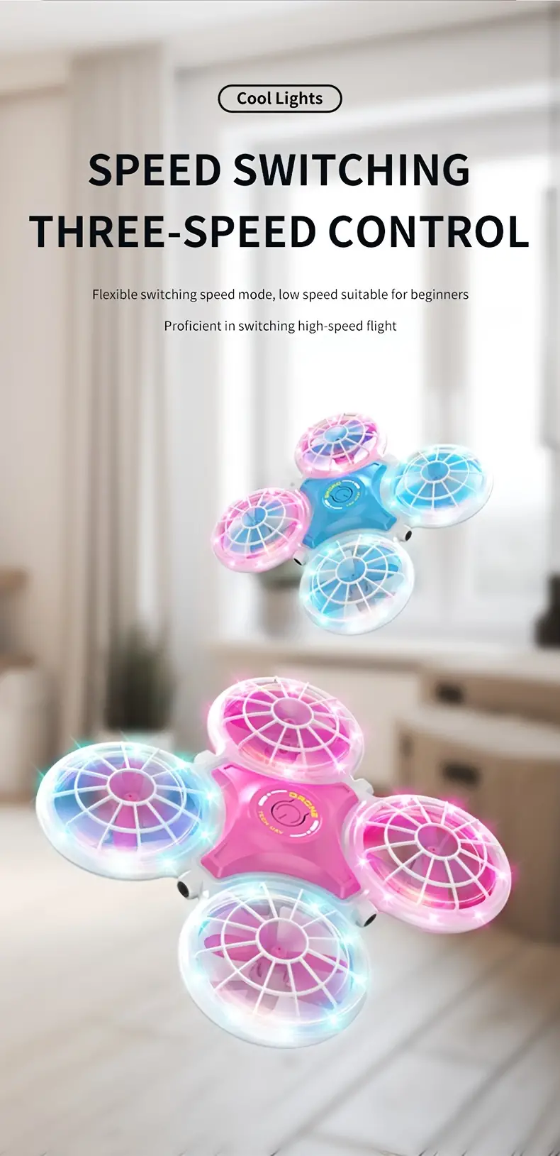 ec803 drone with colorful lights cool one key return optical flow stabilization indoor and outdoor inexpensive rc remote control drone christmas halloween thanksgiving new years gifts details 5