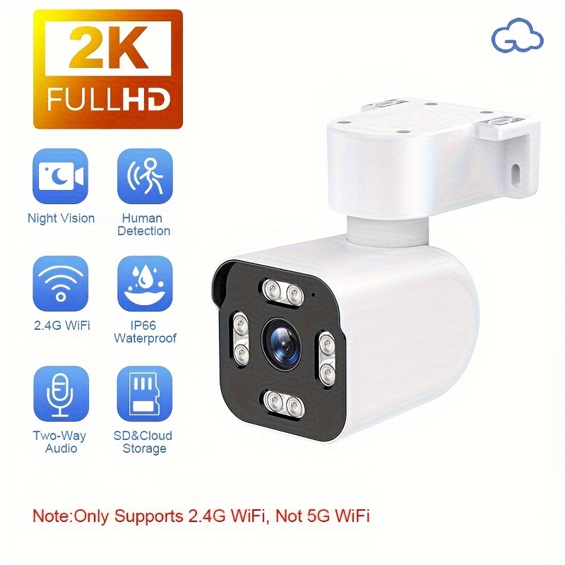 2k Wireless Battery Smart Security Camera Hd Wireless Wifi - Temu