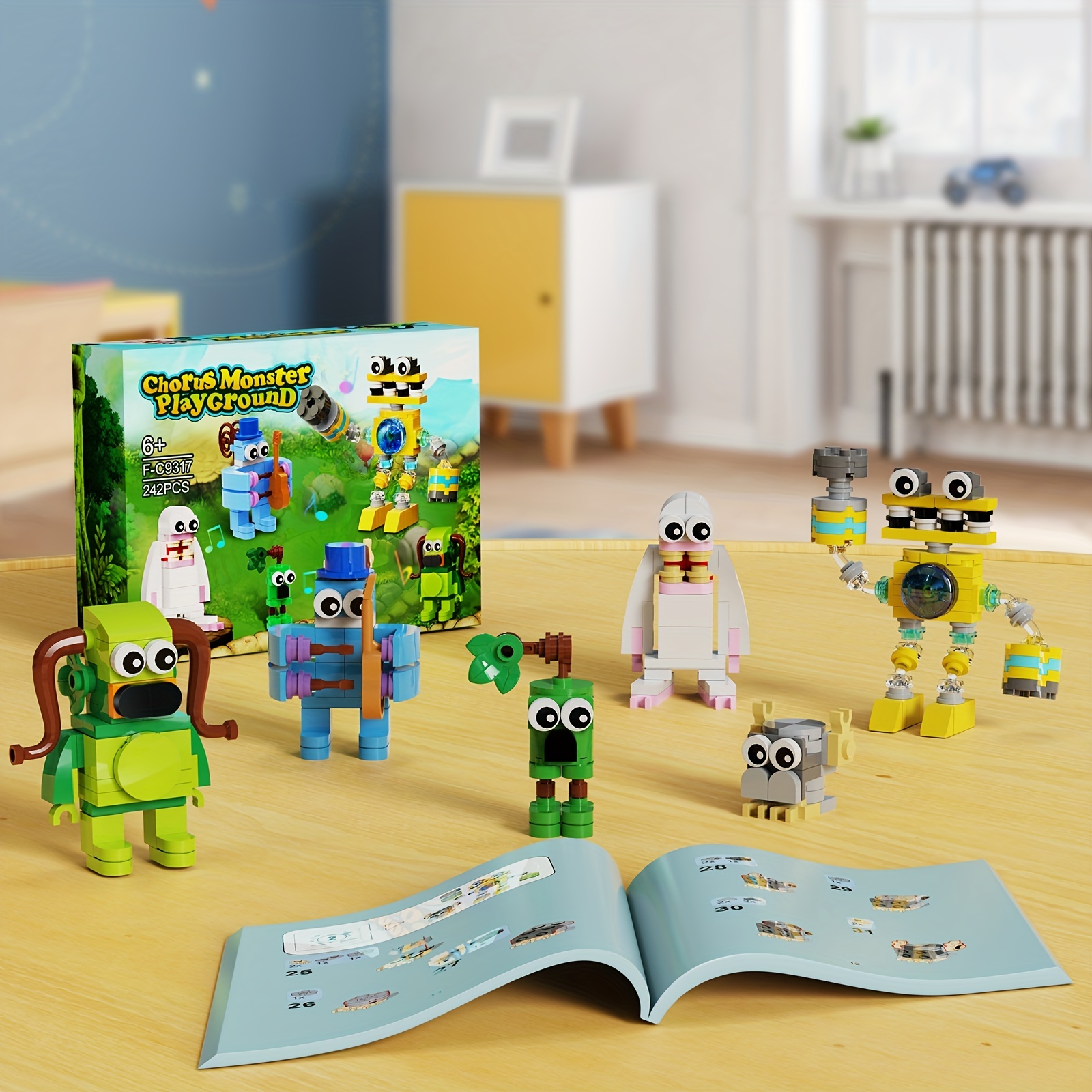 Wubbox Singing Monsters Building Block Toys 6-in-1,Music Game Action  Figures Chorus Robot DIY Model,Game Fan Collectibles,8+ Children Adult Boys  Girls