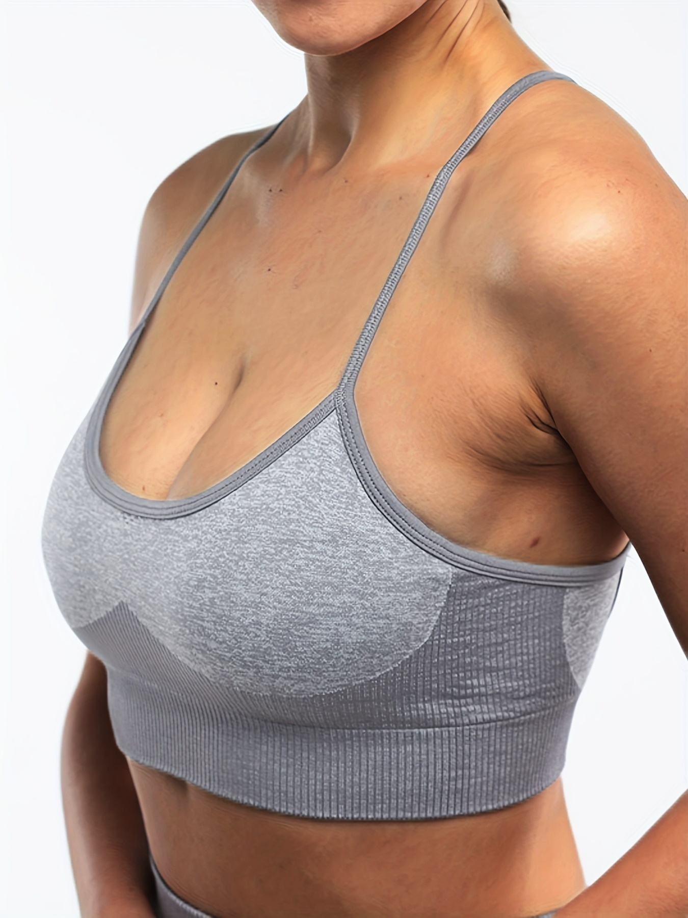 Women's Activewear: Seamless Double Strap Sports Bra with Criss-Cross Back  for Sexy Yoga Fitness Workouts