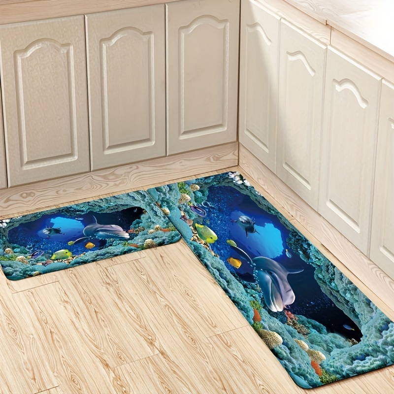 Fish Print Non-slip Bath Rug