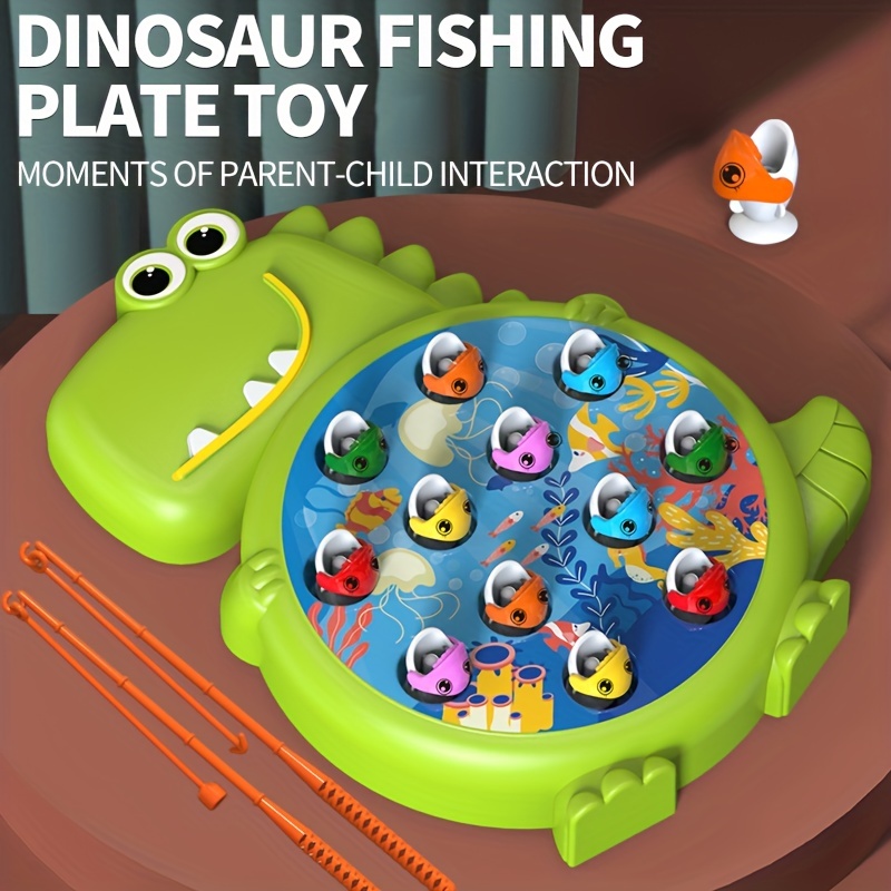 Adjustable Kids Fishing Game Toy with Realistic Fish, Magnetic Bait - Safe  and Durable Gift
