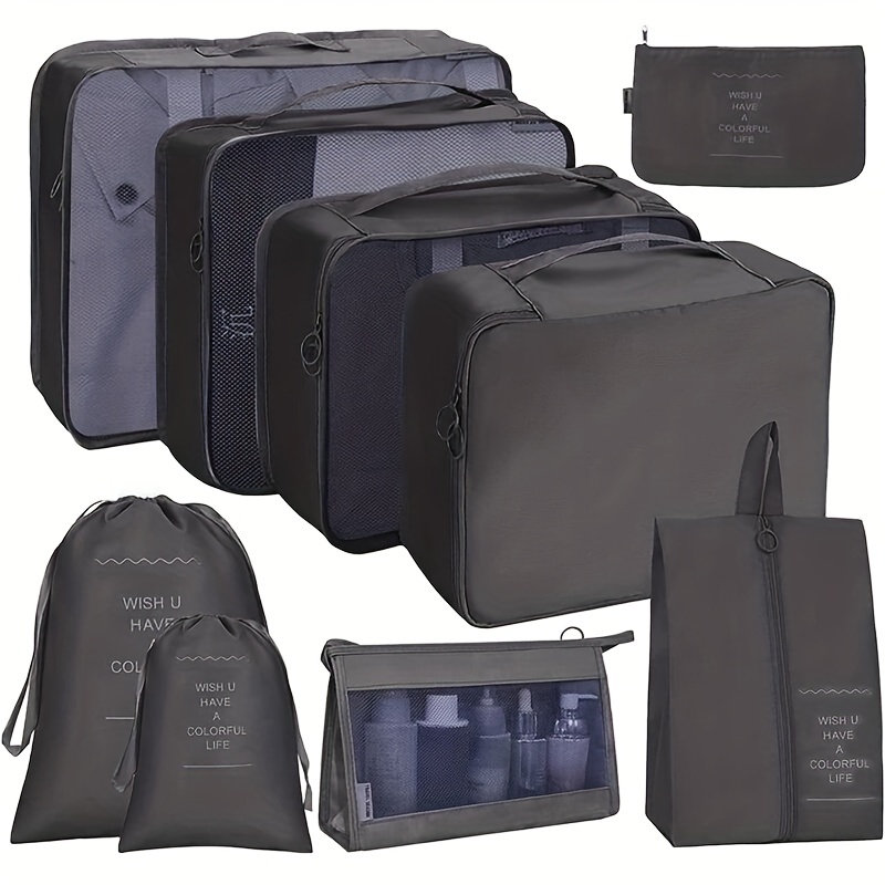 8pcs/9pcs Bolsa Almacenamiento Viaje Bolsa Plegable - Temu