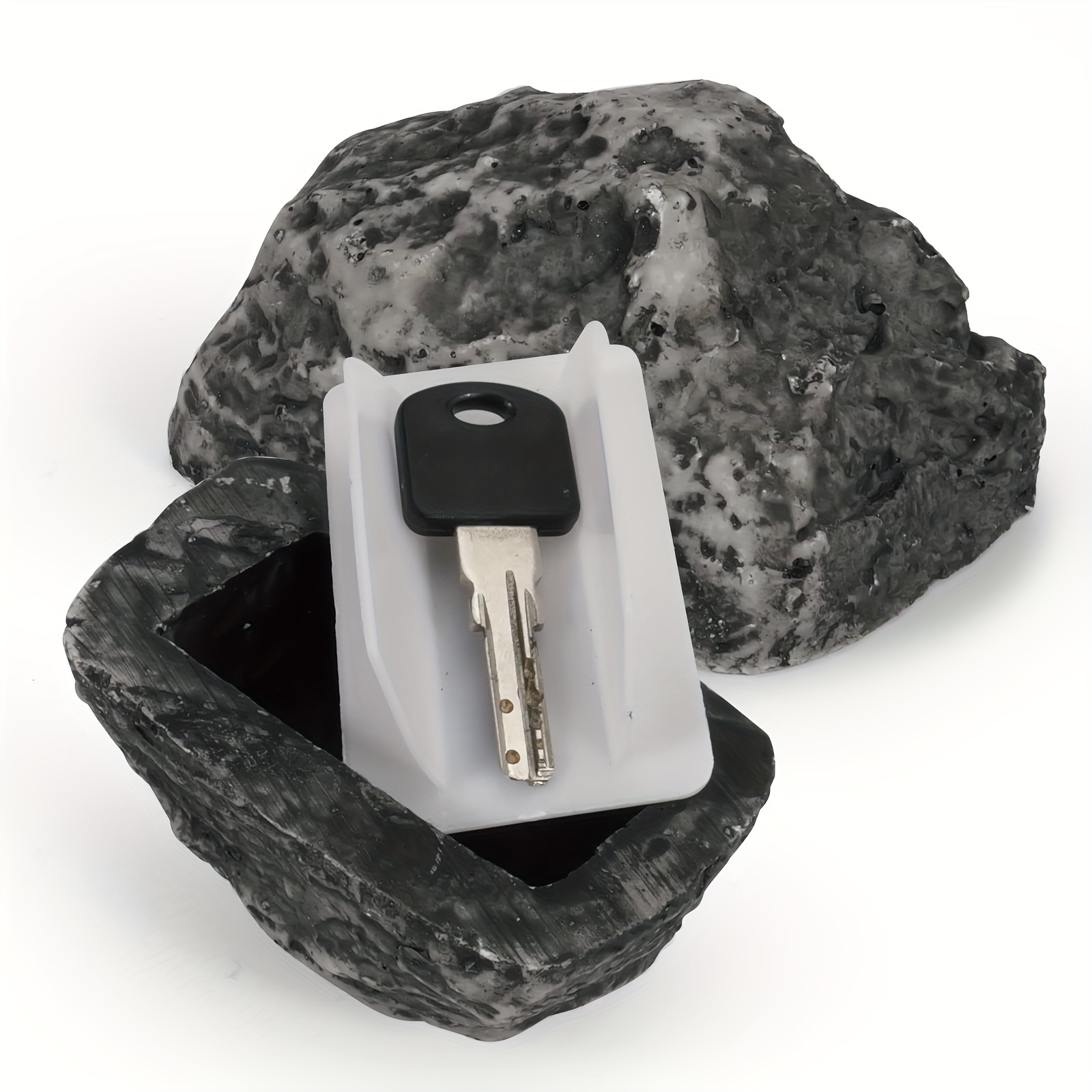 Creative Simulated Stone Key Storage Box Stone Shape To Hide - Temu