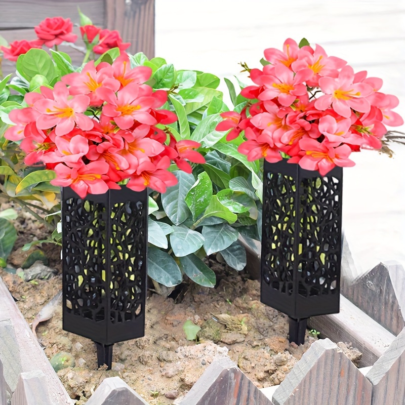 2 Bouquet Artificial Flowers Garden Flower Basket Lily - Temu