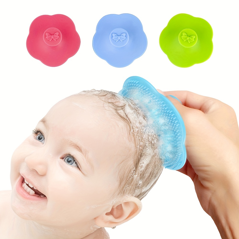 Newborn Baby Shampoo Bath Artifact To Remove Dandruff Soft Wool Brush