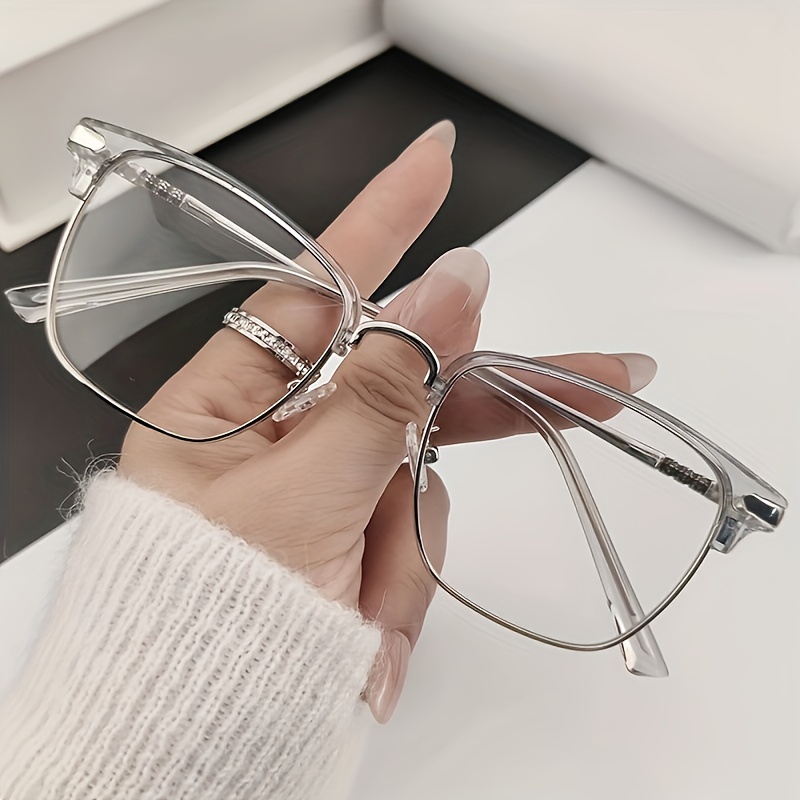 pl anti blue light glasses suitable men women new metal half