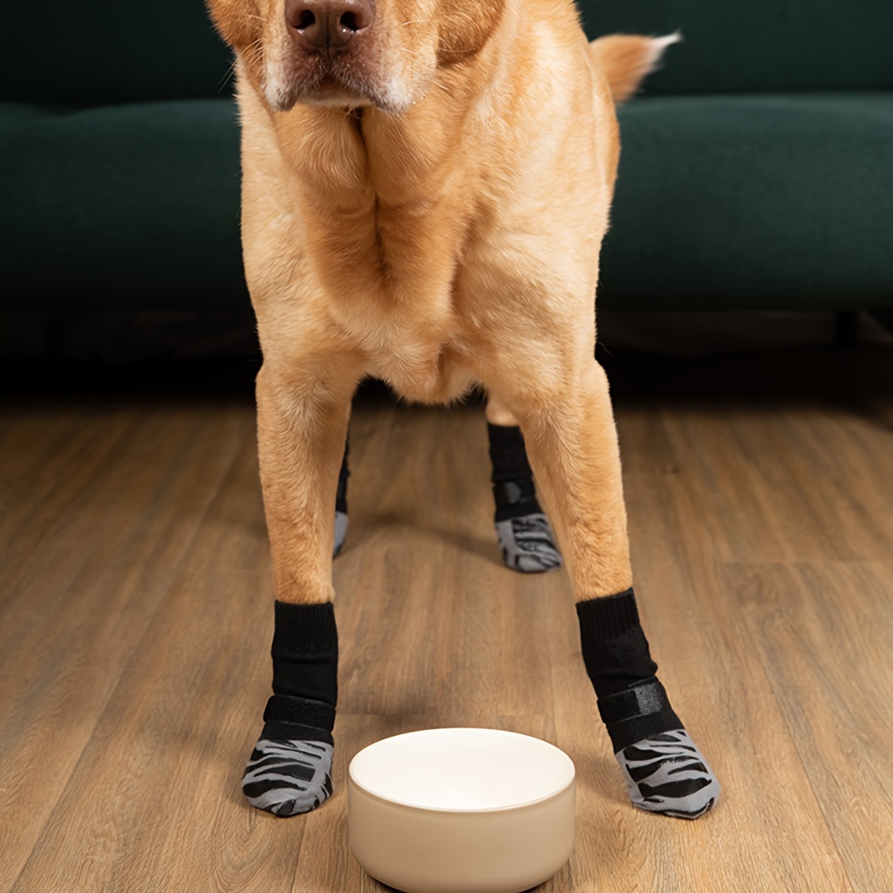 WarmthandFish Non-Slip Warm Dog Socks For Pets Walking On Indoor