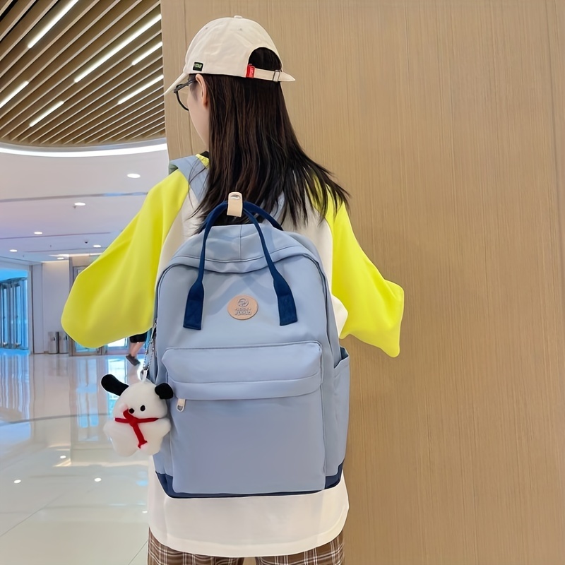 Japan Anello Women Student Linen Cloth Backpack Student Travel Polyester  Bags