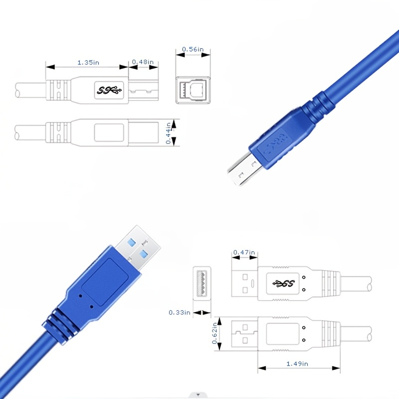 3 ft USB Y Cable for External Hard Drive - Dual USB-A to Micro-B